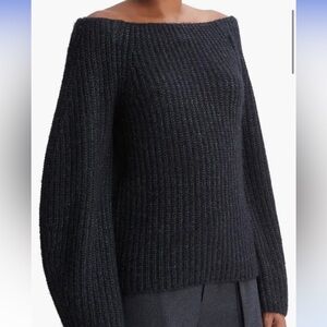VINCE. Marl off the shoulder sweater NWT